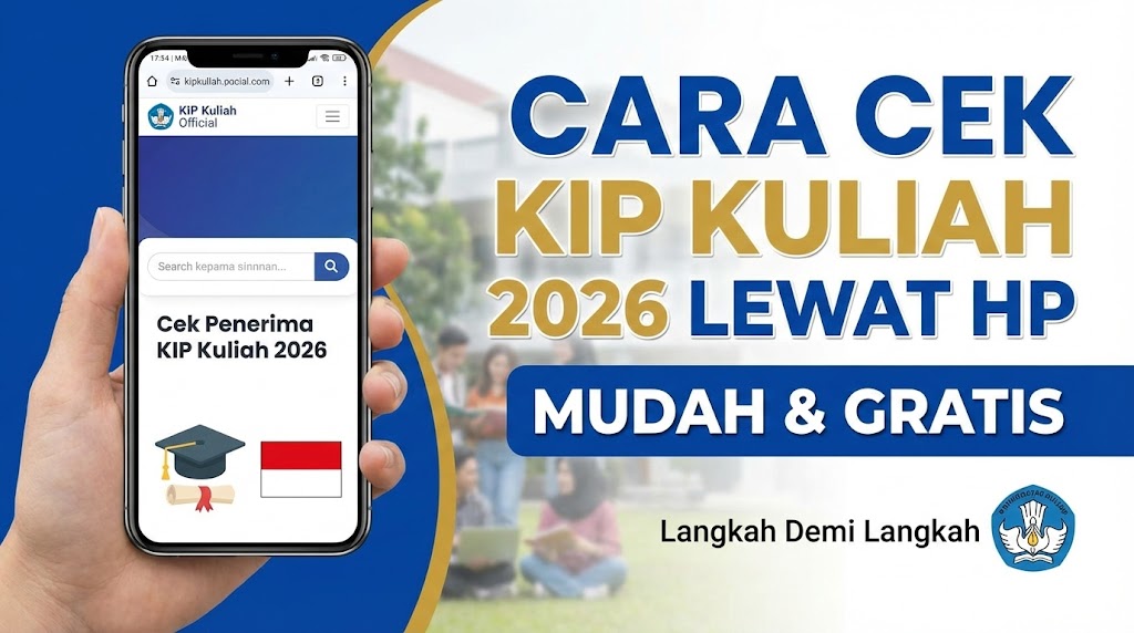 Cara Cek Penerima KIP Kuliah 2026 lewat HP, Mudah dan Gratis